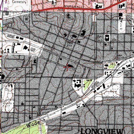 Topographic Map of First Baptist Prayer Ministry Church, TX
