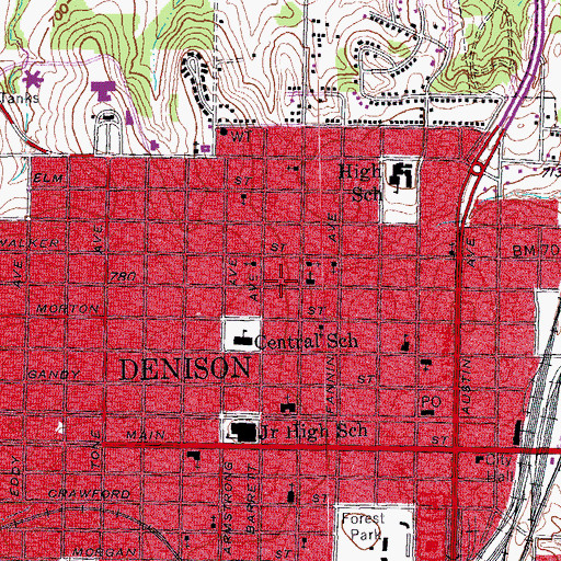 Topographic Map of Hopewell Baptist Church, TX