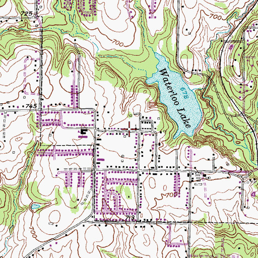 Topographic Map of Hyde Park Baptist Church, TX