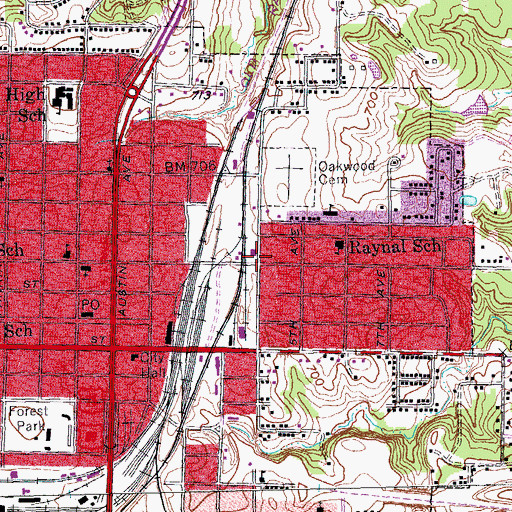Topographic Map of Mount Obed Baptist Church, TX