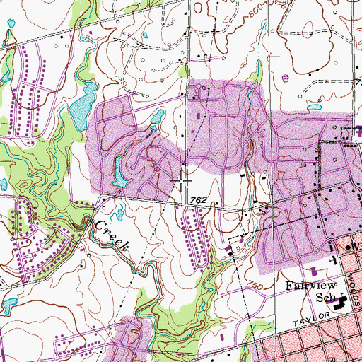 Topographic Map of North Park Baptist Church, TX