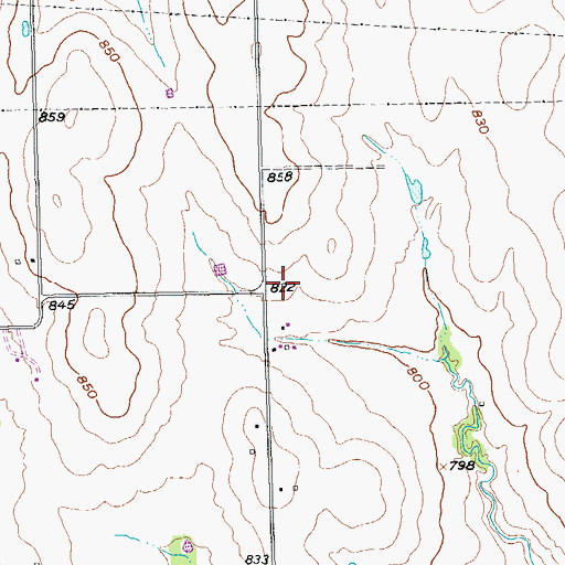 Topographic Map of Church of God, TX