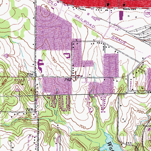 Topographic Map of Denison Church of the Nazarene, TX