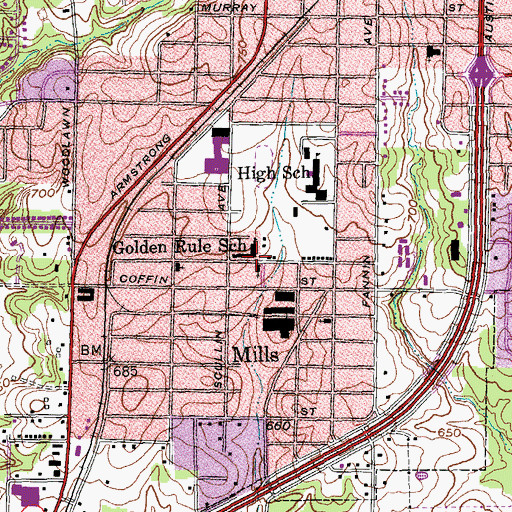 Topographic Map of Harless United Methodist Church, TX