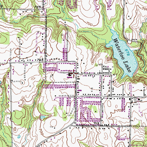 Topographic Map of Hyde Park Presbyterian Church, TX