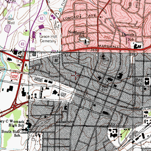 Topographic Map of Bethel African Methodist Episcopal Church, TX