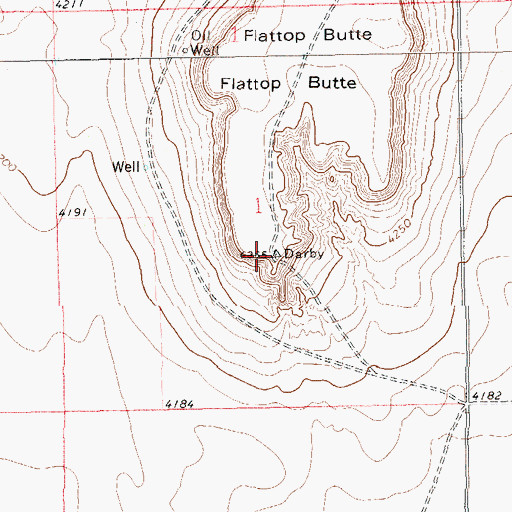 Topographic Map of Flat Top Butte, CO
