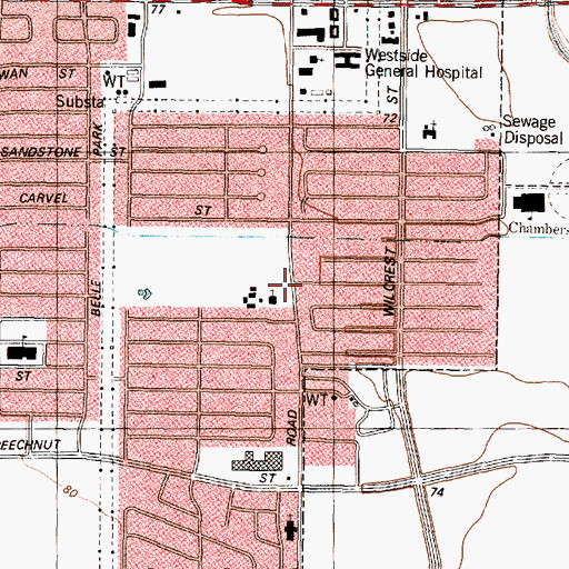 Topographic Map of Christ the Incarnate Word Catholic Church, TX