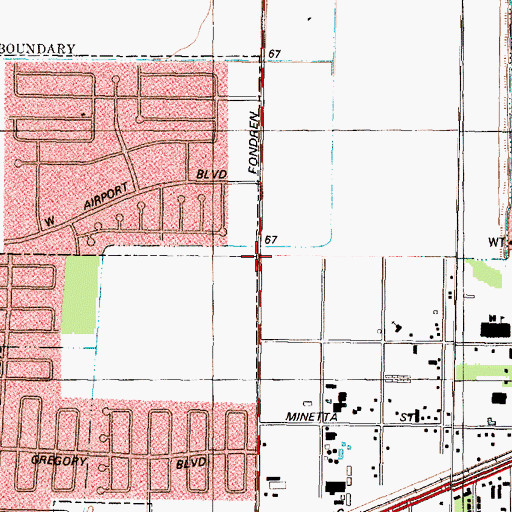 Topographic Map of Church of Pentecost, TX