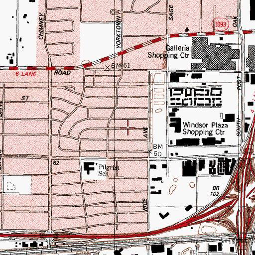 Topographic Map of Church of Saint George, TX