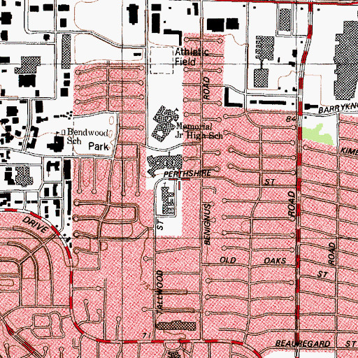 Topographic Map of Church of the Holy Spirit, TX