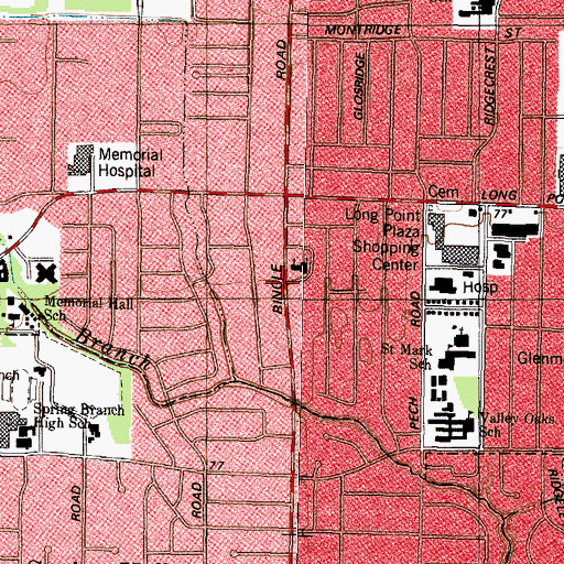 Topographic Map of Saint Andrew Kim Korean Catholic Church, TX