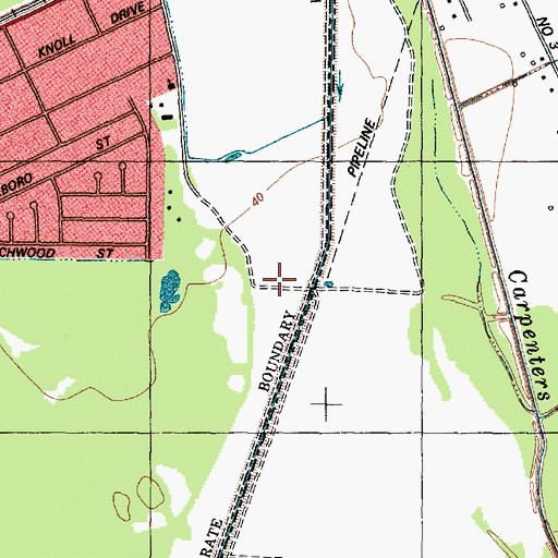 Topographic Map of Saint Dominic Catholic Church, TX