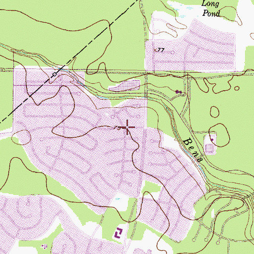 Topographic Map of Saint Martha Catholic Church, TX