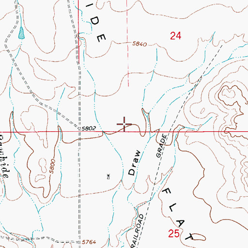 Topographic Map of Rawhide Flats, CO