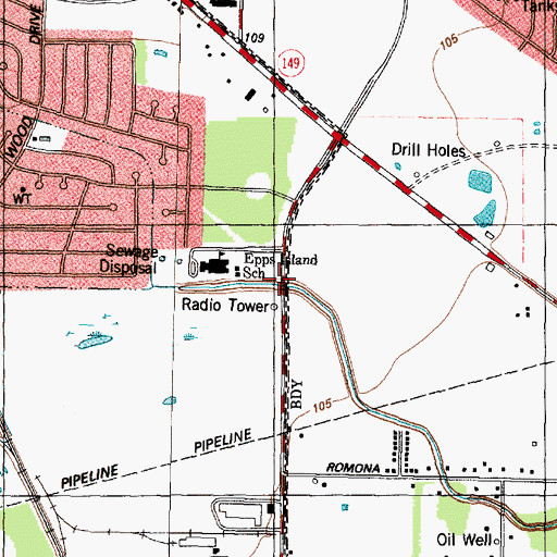 Topographic Map of Willow Park Baptist Church, TX