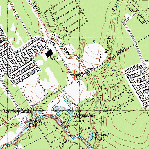 Topographic Map of Woodglen Baptist Church, TX