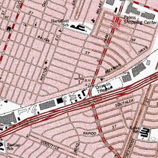 Topographic Map of Yellowstone Boulevard Missionary Baptist Church, TX