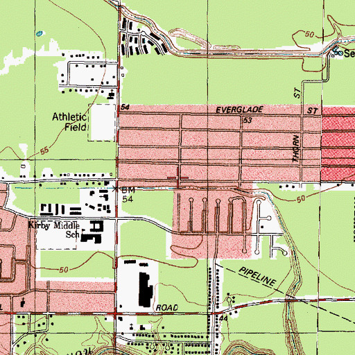 Topographic Map of The Word of God Missionary Baptist Church, TX