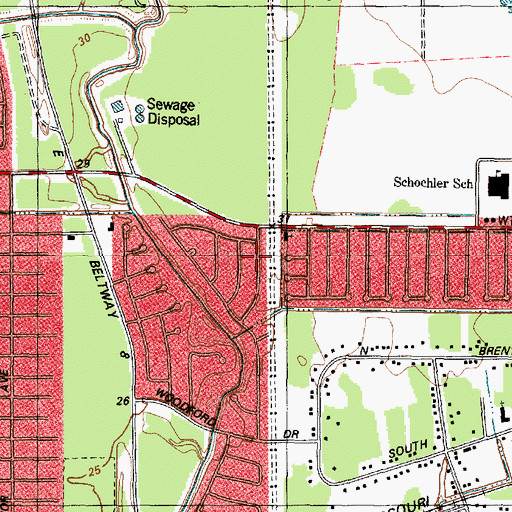 Topographic Map of Unity Baptist Church, TX