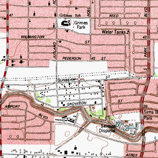 Topographic Map of Valley Rose Baptist Church, TX