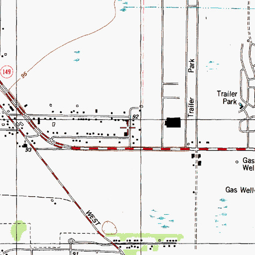 Topographic Map of Victoria Baptist Church, TX