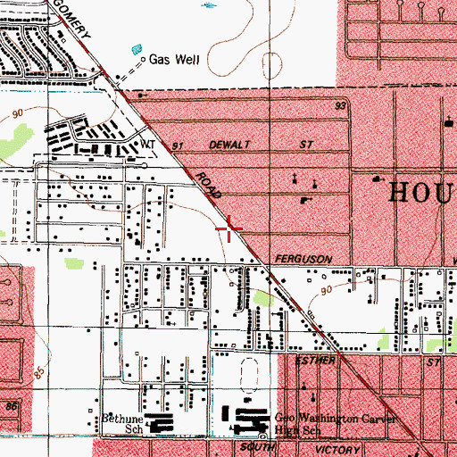 Topographic Map of Shiloh Missionary Baptist Church, TX