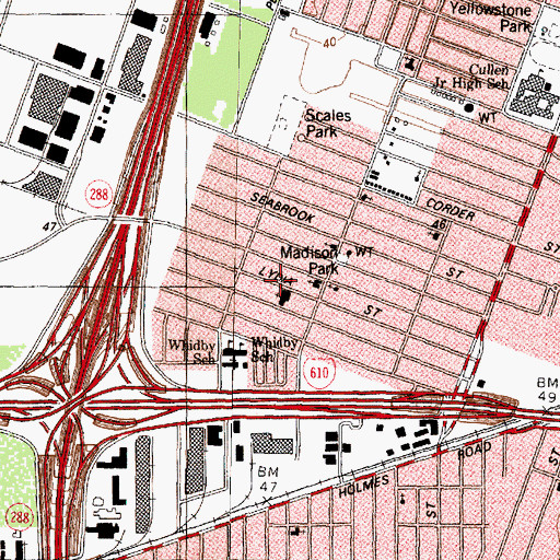 Topographic Map of South Union Missionary Baptist Church, TX