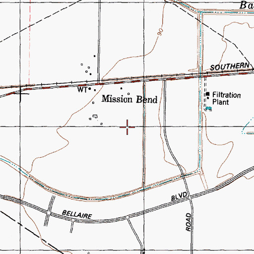 Topographic Map of Southwest Calvary Baptist Church Spanish Ministry, TX