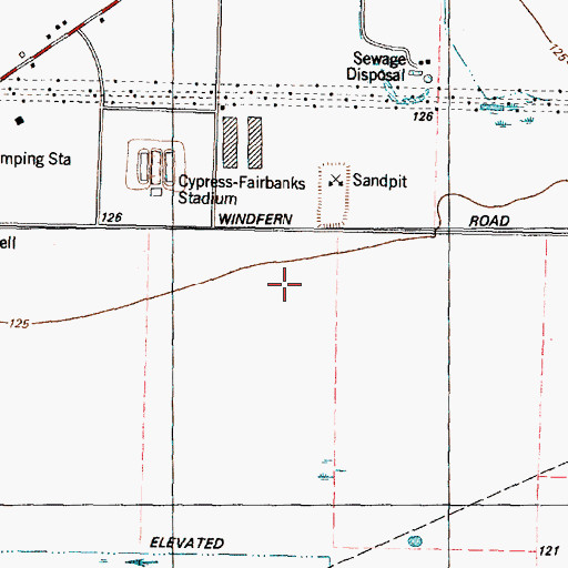 Topographic Map of Westway Baptist Church, TX