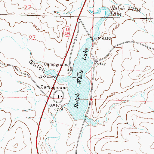 Topographic Map of Ralph White Lake, CO