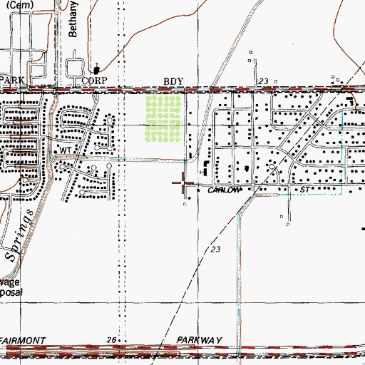 Topographic Map of Second Baptist Church of La Porte, TX