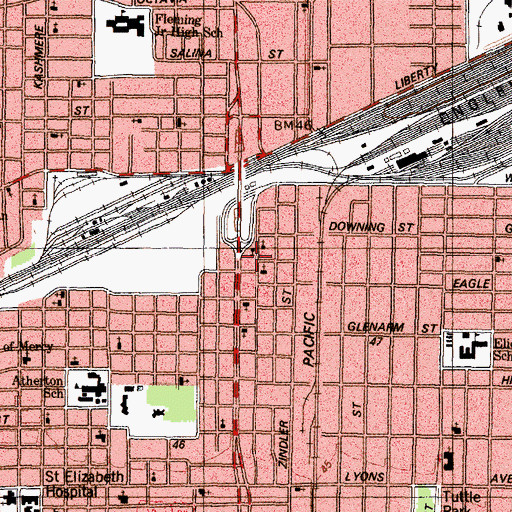 Topographic Map of Second Mount Olive Baptist Church, TX