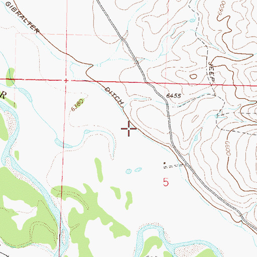 Topographic Map of Gibralter Ditch, CO