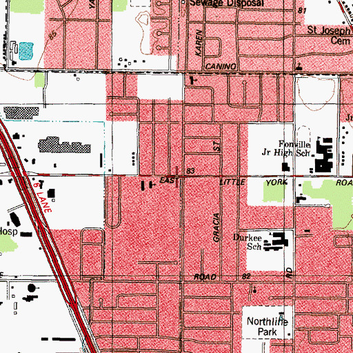 Topographic Map of Providence Baptist Church, TX