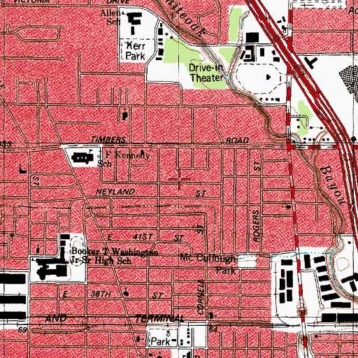 Topographic Map of Providence Missionary Baptist Church, TX