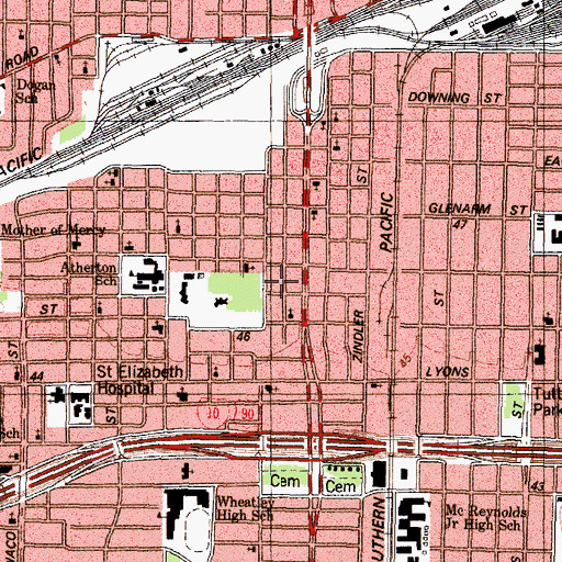 Topographic Map of Rose of Sharon Baptist Church, TX