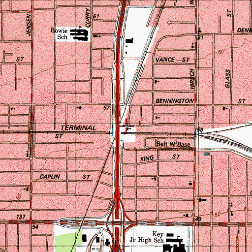 Topographic Map of Saint James Baptist Church, TX