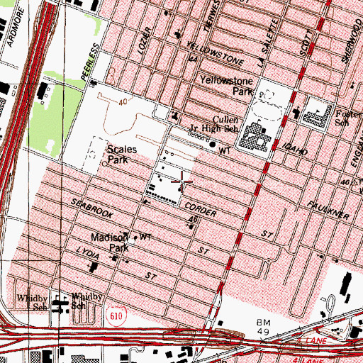 Topographic Map of Saint John Missionary Baptist Church, TX