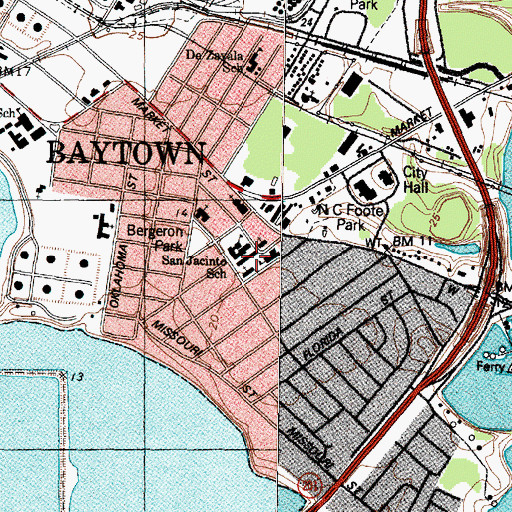 Topographic Map of Saint Joseph Baptist Church, TX