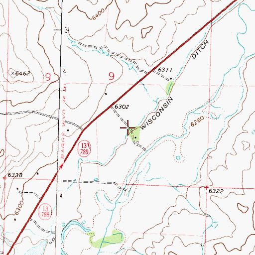 Topographic Map of Wisconsin Ditch, CO