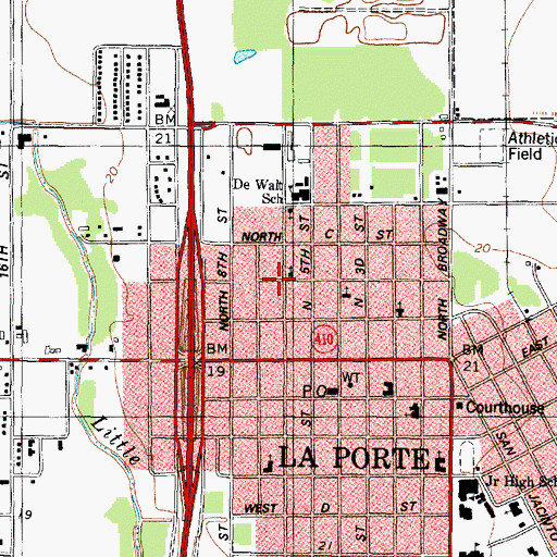 Topographic Map of Pleasant Hill Baptist Church, TX