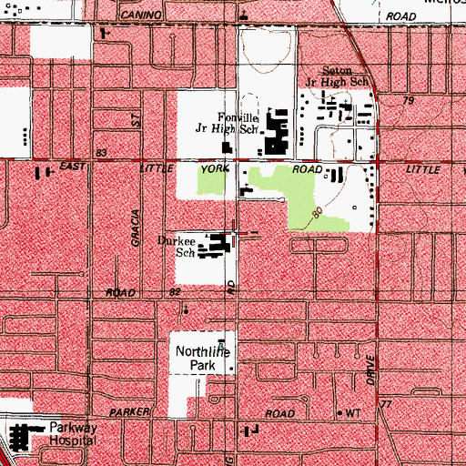 Topographic Map of New Spirit of Life Missionary Baptist Church, TX