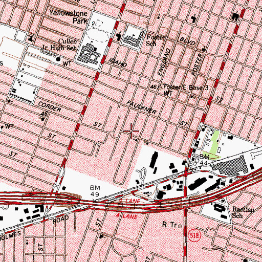 Topographic Map of New Testament Missionary Baptist Church, TX