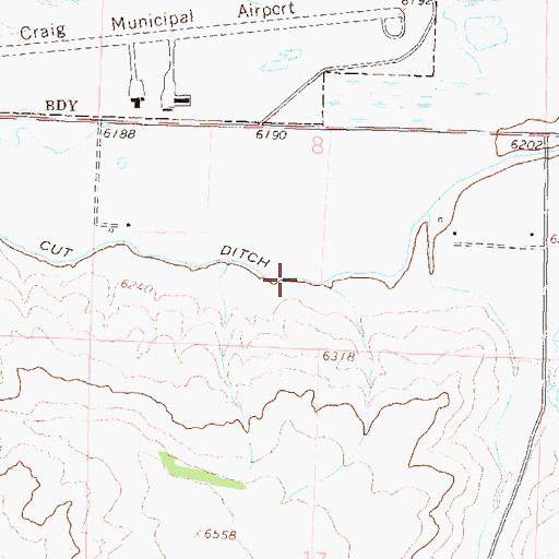 Topographic Map of Deep Cut Ditch, CO