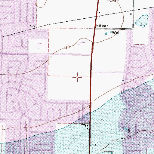 Topographic Map of Progressive Baptist Church, TX
