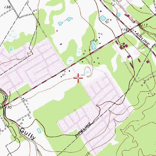 Topographic Map of North Champions Baptist Church, TX