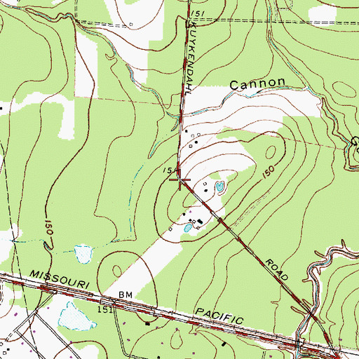 Topographic Map of North Klein Baptist Church, TX