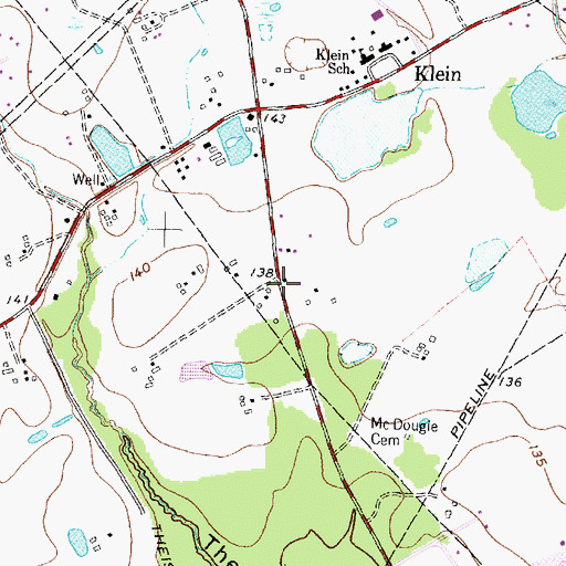 Topographic Map of North Oaks Baptist Church, TX