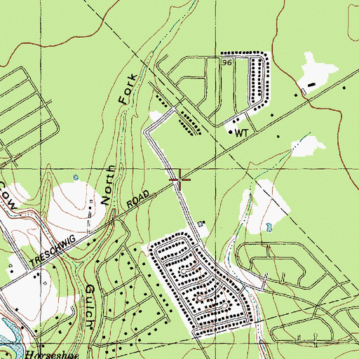 Topographic Map of North Woods Baptist Church, TX